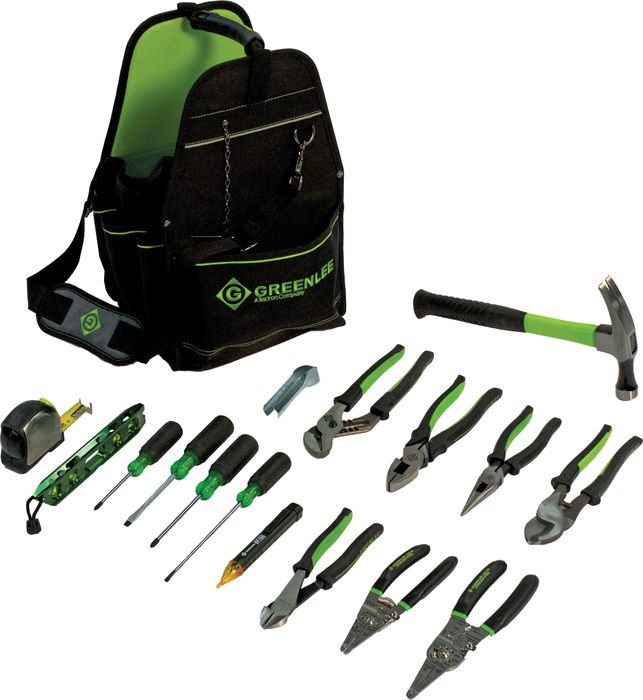 11" OPEN TOOL CARRIER 17 PIECE TOOL KIT Greenlee Faster, Safer